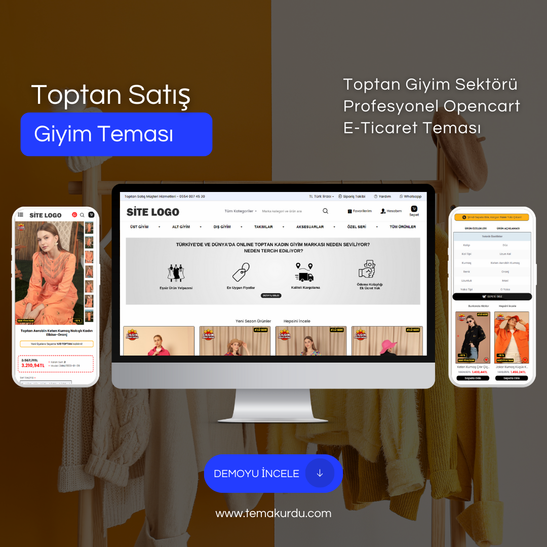 Toptan Giyim E-Ticaret Teması